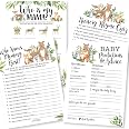 Baby Shower Games Set – 4 Fun Activities With 50 Cards, Gender Neutral Floral Design, Ready-to-Play For Up To 25 Guests