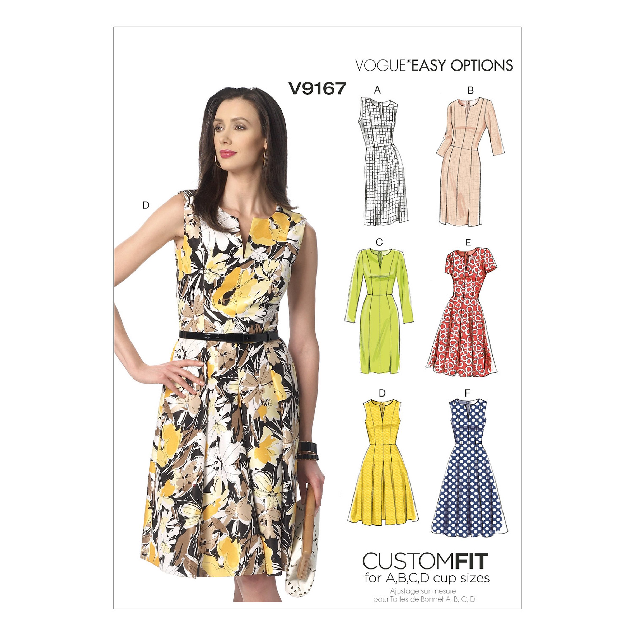 Vogue Patterns 9167A5 Sizes 6-8 - 10-12 - 14 Misses Dress