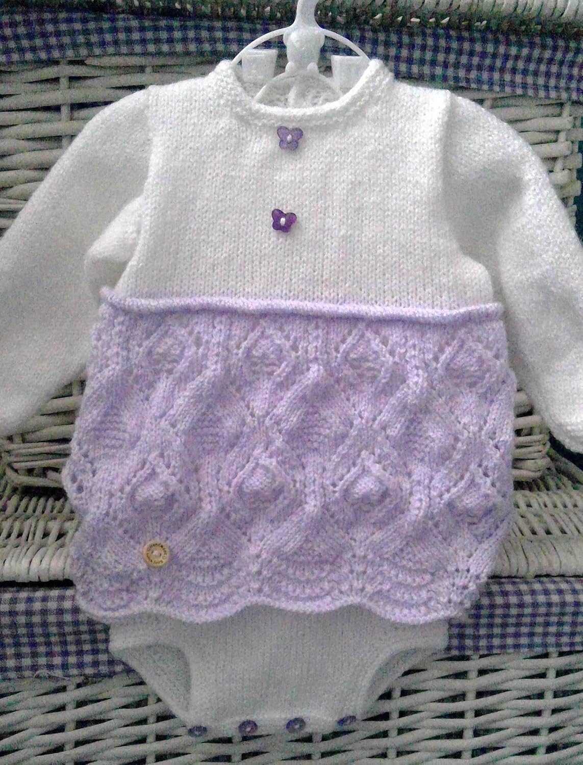 white knitted romper