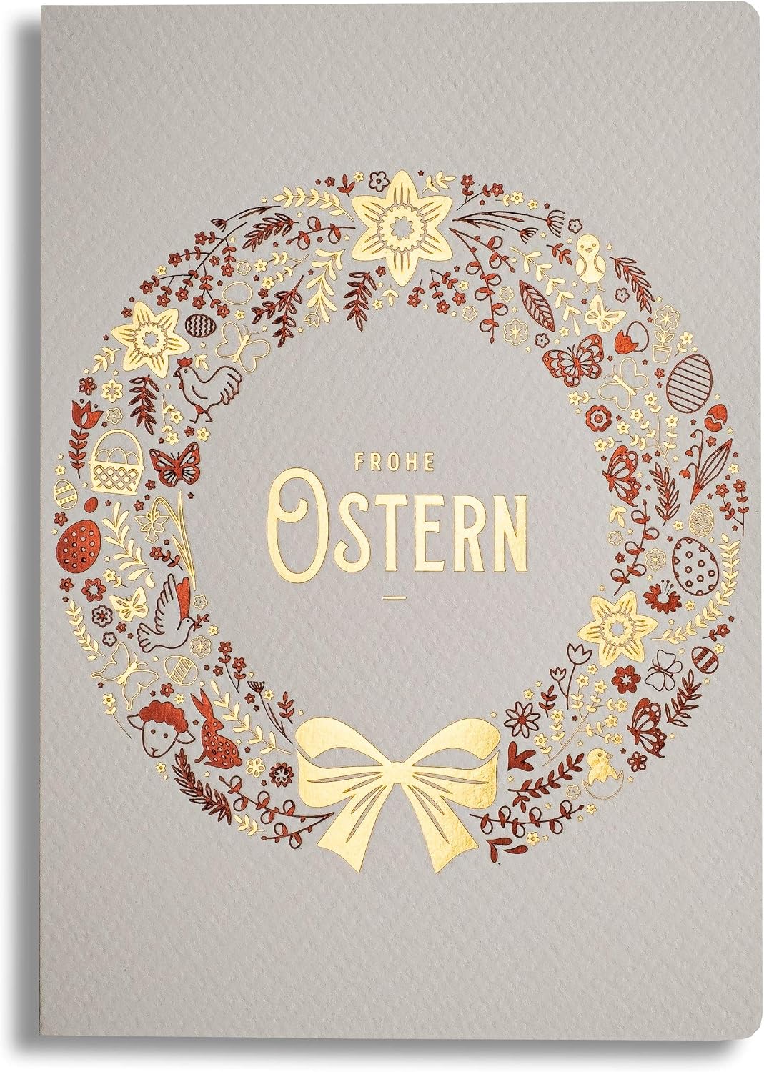ART NUVO Exclusive Easter cards, set of 10 manufactory cards in light beige 120 x 170 mm