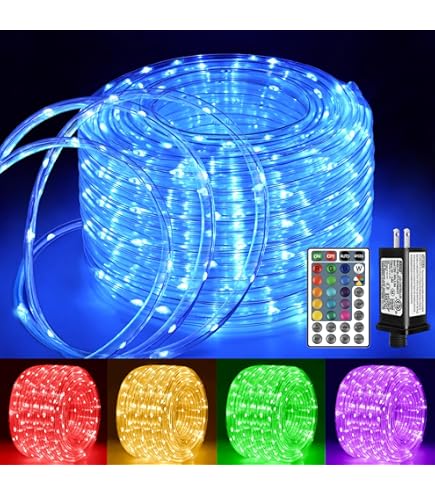 WYZworks 50ft Green LED Rope Light - 8 Modes, Waterproof Outdoor Accent Lighting With Remote, Flexible Clear Tube, ETL Certified, Garden, Patio, Backyard, Holiday Christmas, Palm Tree, Ambient Decor