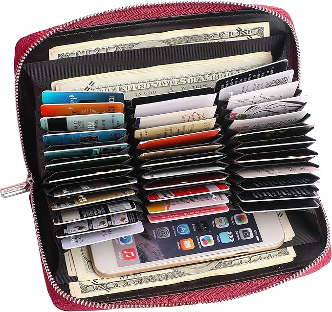 APHISON 36 Card Holder RFID Genuine Leather Women Wallets