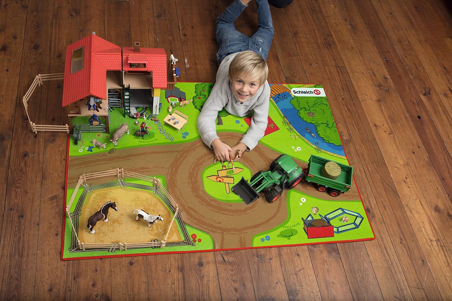 Suche Nach Original Retro Professionel Schleich Reiterhof Teppich
