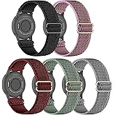 5 Pack Stretchy Nylon Watch Bands Compatible with Garmin Venu 3S/4 41mm/2S/Forerunner 265S 42mm,18mm Soft Elastic Adjustable Sport Strap for Vivoactive 4S 40mm/Forerunner 255S Music Women Men