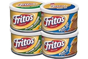 Fritos, Bean Dip and Jalapeno Cheddar Dip Variety Pack, 9 Ounce (Pack of 4)