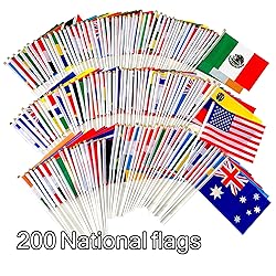 WEITBF 200 Countries International Flags of the