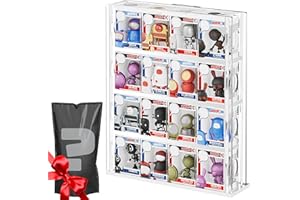 WINKINE Acrylic Display Case Bitty Protector Compatible with Funko Bitty Pop, 4-Tiered Clear Bittys Display Shelf, Figure Stand Display Hard Case, Figurines Display Stand, Mini Collection Display Case