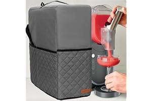 CROTIRAD Slushie Machine Cover for Ninja Slushy Frozen Drink Maker, Foldable Dust Cover for Ninja Slushie Machine, Easy Storage Fits Ninja Slushi Maker, Upgrade, Quilted Gray