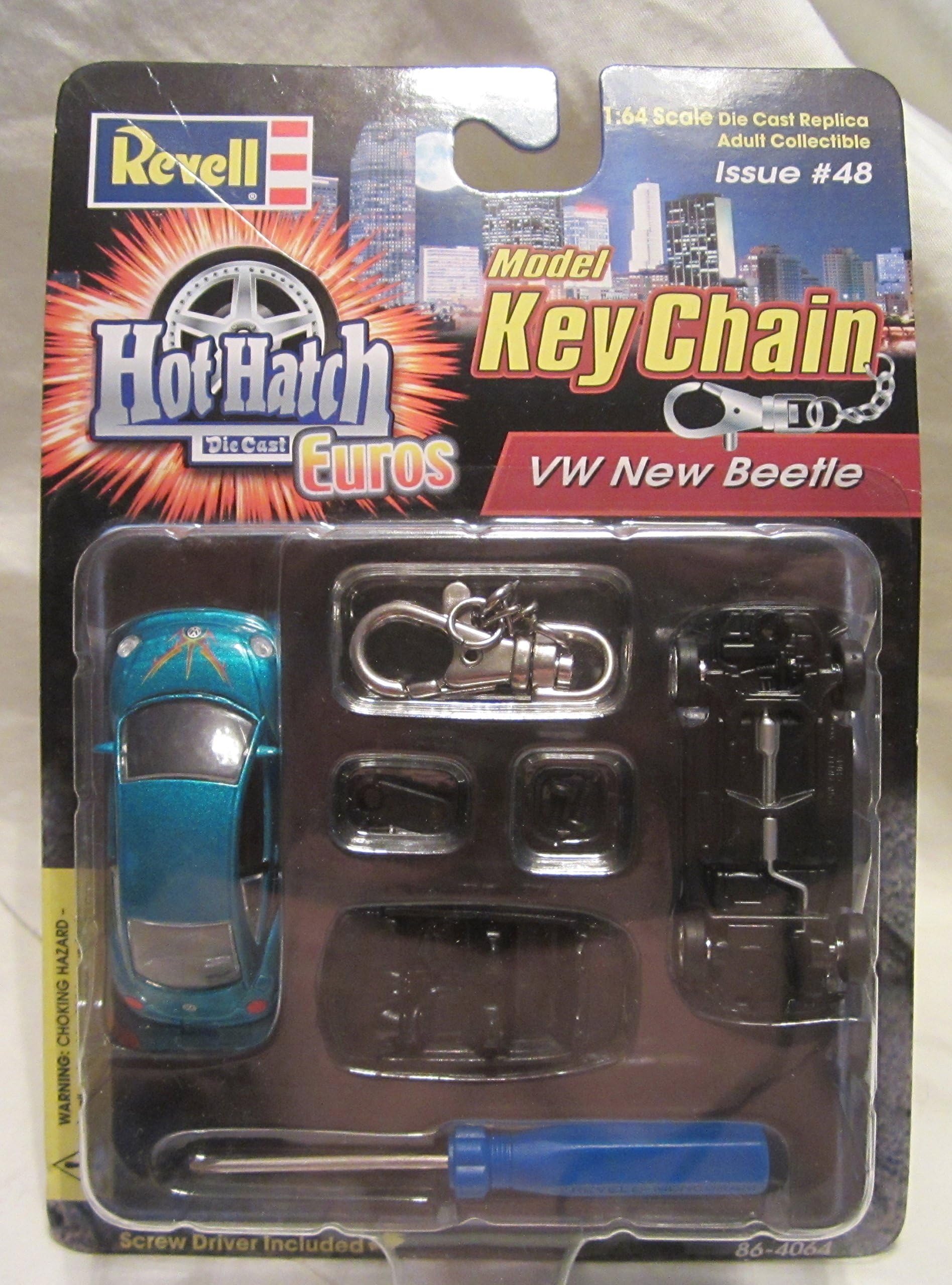 REVELL HOT HUTCH EUROS MODEL KEY CHAIN VW NEW BEETLE 1/64 #48