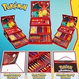Pokemon Art Supplies Set Colouring Pencils Pens Watercolors Crayons Pikachu view 4