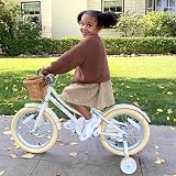 Glerc 12 Inch Kids Bike for Girls 3 4 5 Years Basket Bell Stabilisers White view 6