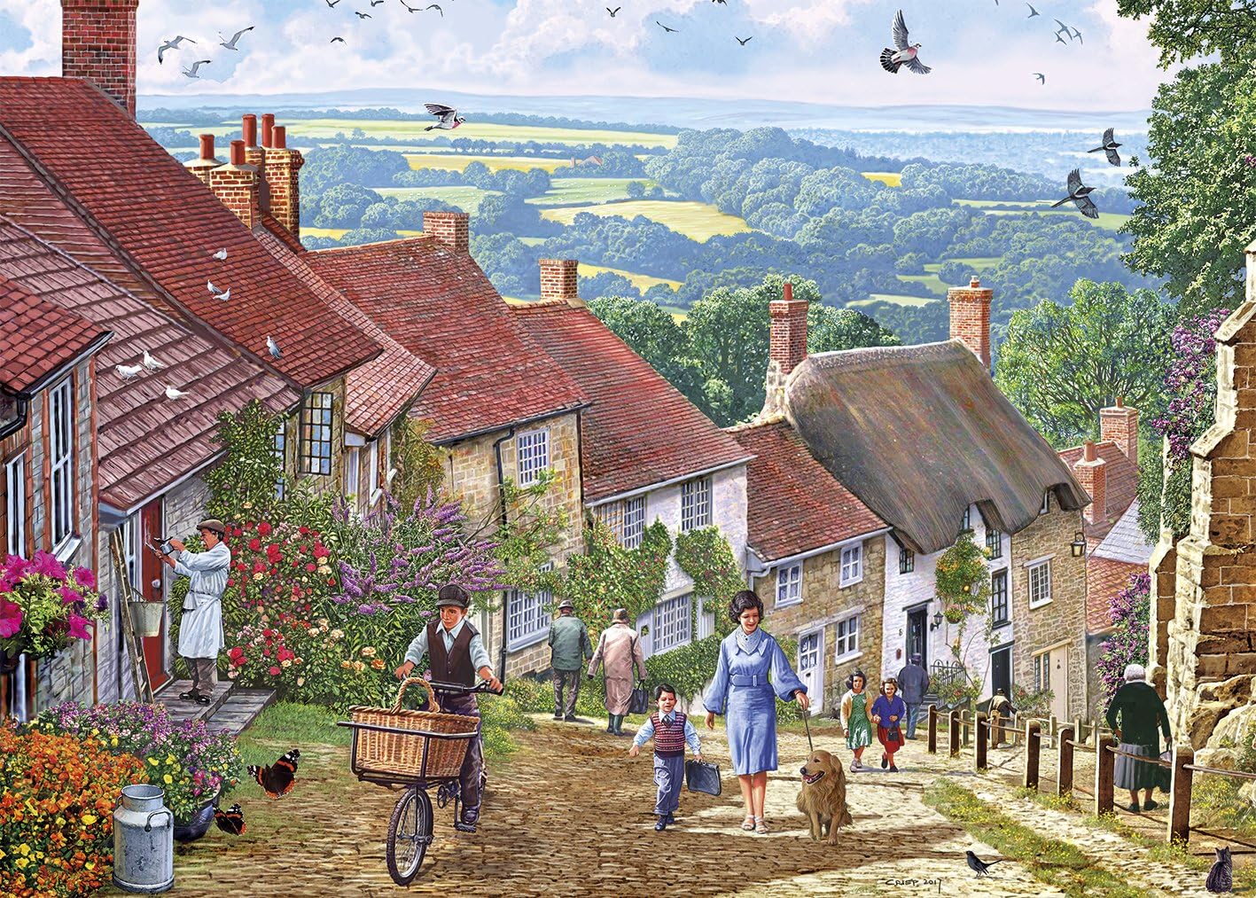 Gibsons Gold Hill Jigsaw Puzzle 1000 Piece Amazon Co Uk Toys