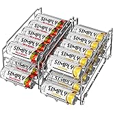 Simple Houseware 2PK Front Loading Tall skinny Can Dispenser, Chrome