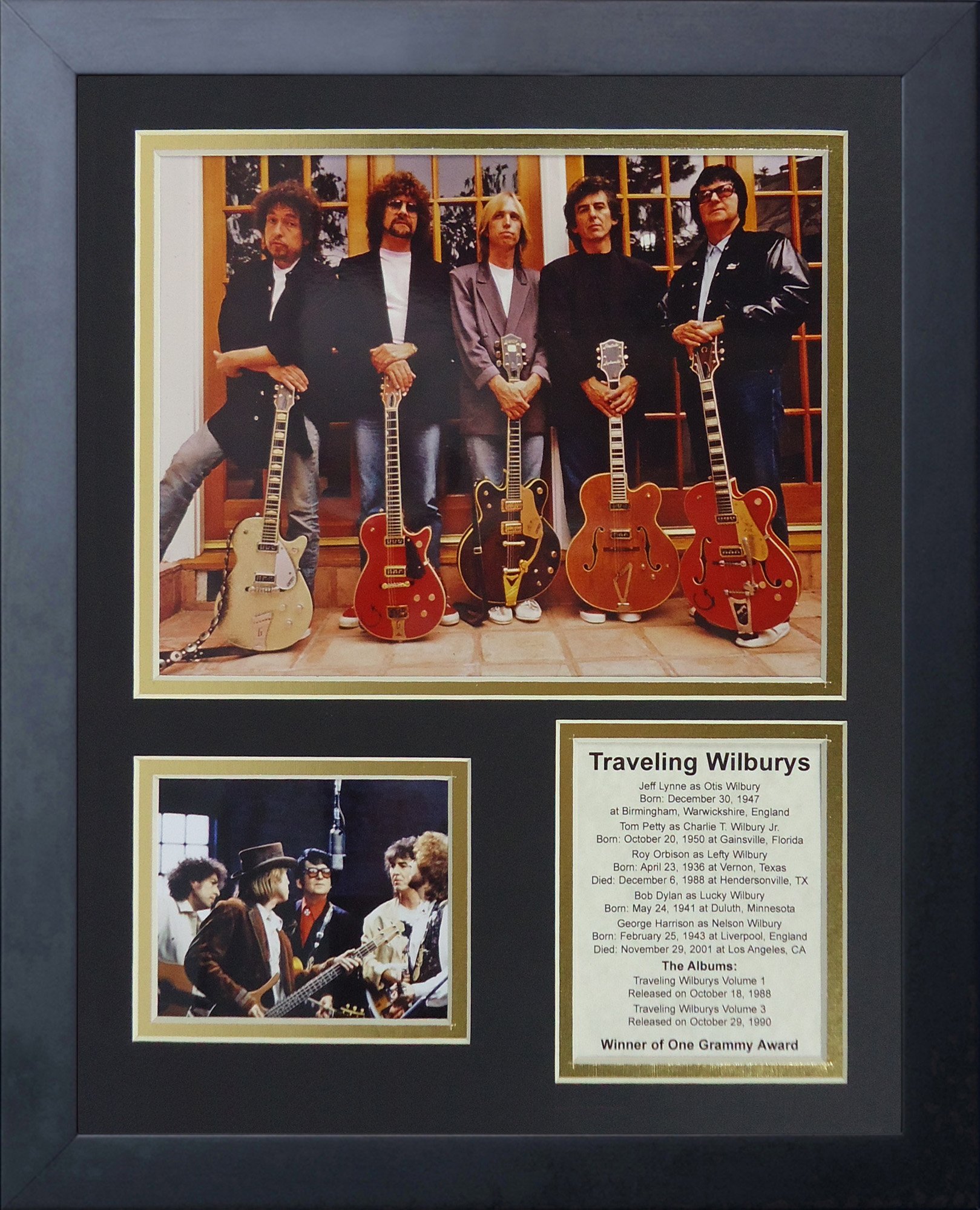 Legends Never Die "Traveling Wilburys" Framed Photo Collage, 11 x 14-Inch,Black