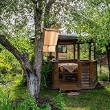 Sionhiuo Large Wooden Bat Box Nesting Shelter Outdoor Hanging House With view 2