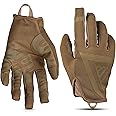 Glove Station The Impulse - Tactical Shooting Gloves for Men with Touchscreen Compatibility, Lightweight Design and Outstanding Grip for Outdoor, Sports, Motorcycle and Work - Tan, Small Size