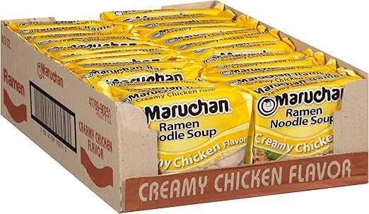 Maruchan Creamy Chicken Flavor Ramen Noodles Pack Of 24 Amazon Ca Grocery