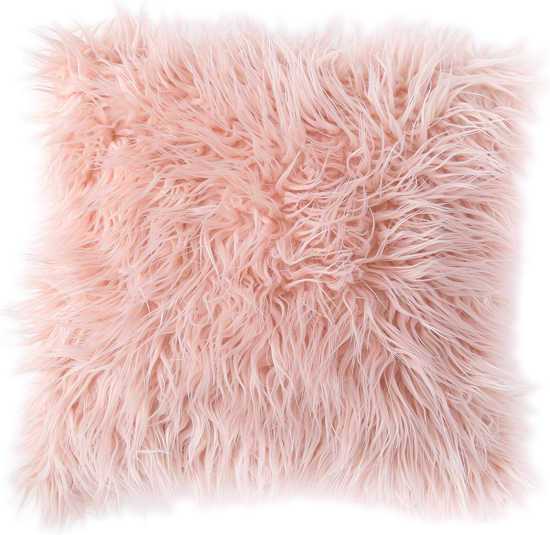 Morgan Home Decorative Faux Fur Throw Pillow Cushions Cover for Sofa Couch or Bed - 18 x 18 inches, 1 PC