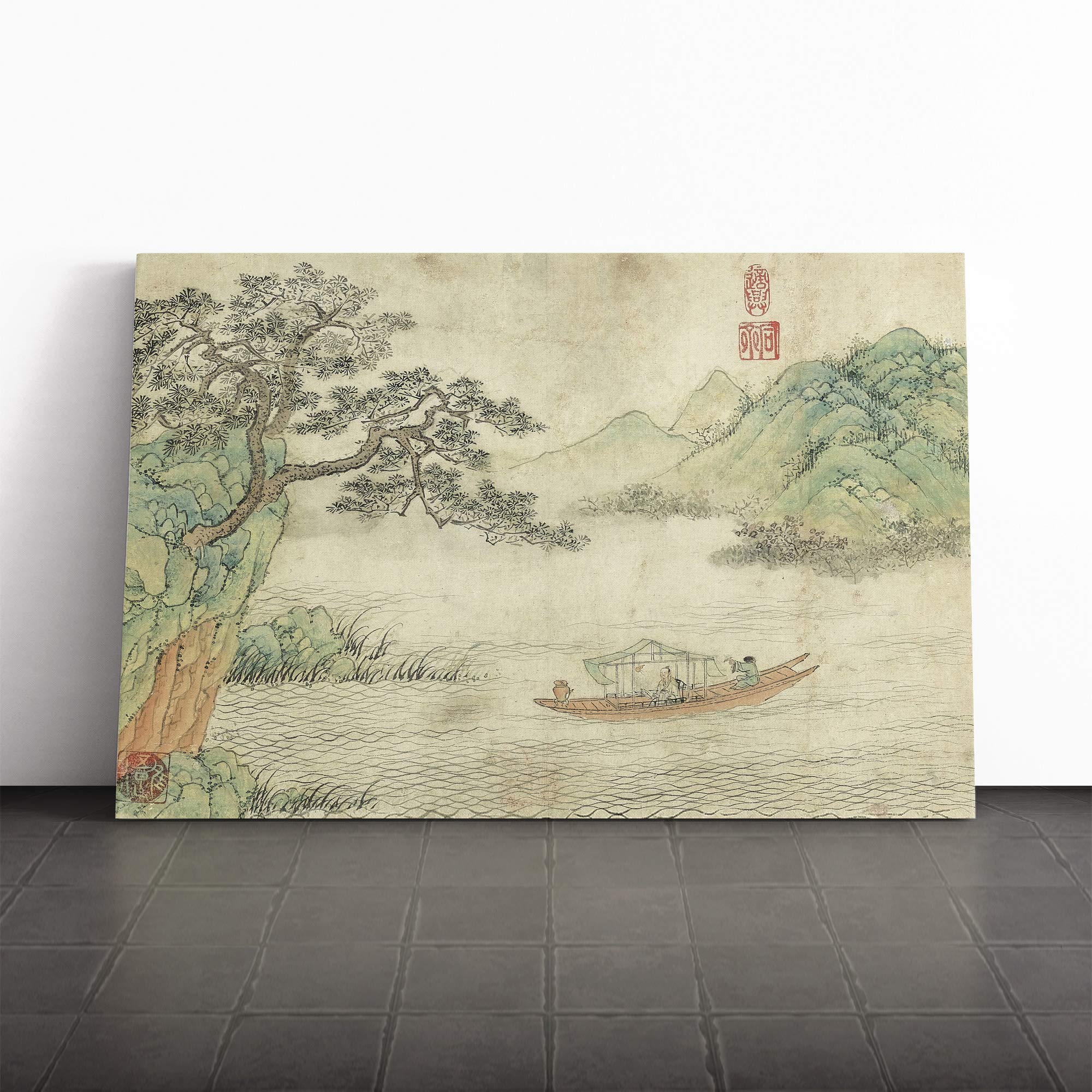 Du Qiong Shen Hengji Oriental Canvas Print | Gallery Wrapped 30mm Frame Wall Art | 20x14 inches | Ready to Hang | Modern Picture | Living Room Bedroom Lounge Office