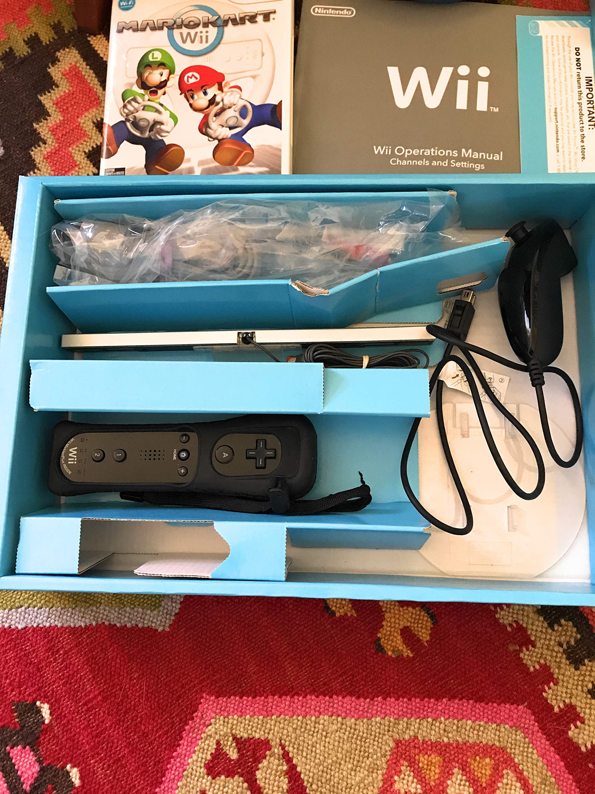 Wii Console with Mario Kart Wii Bundle - Black