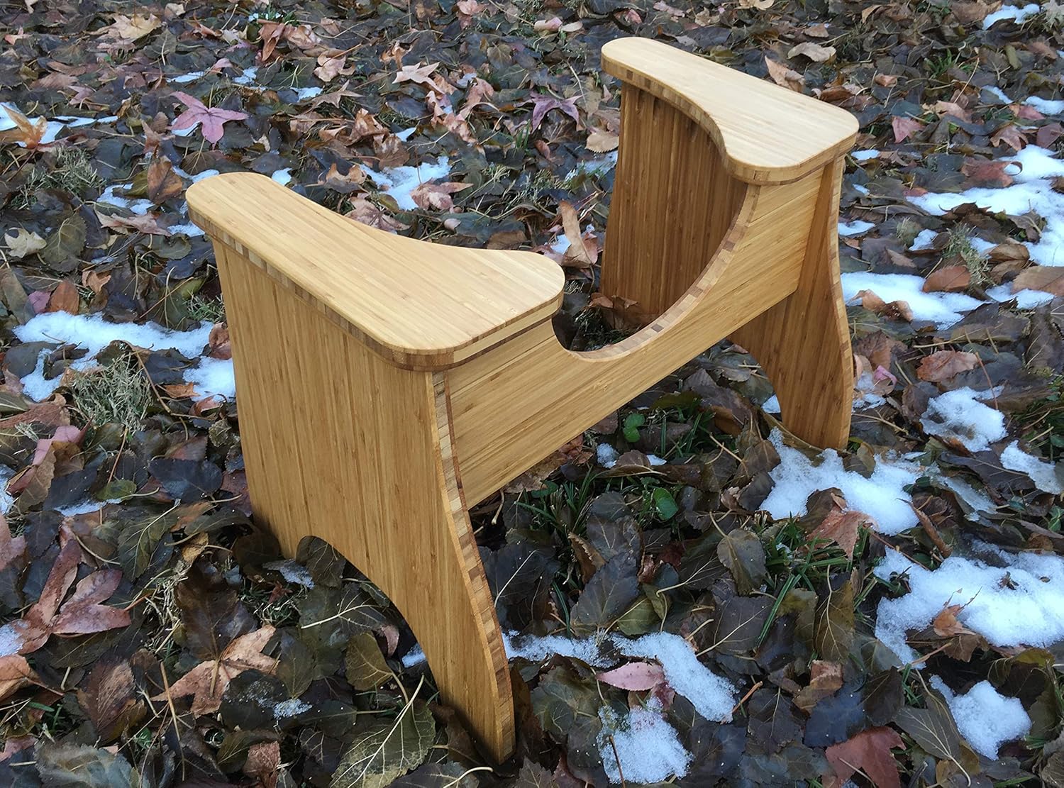 Poop Stoop Bamboo High FullSquat Toilet Foot Stool Handmade