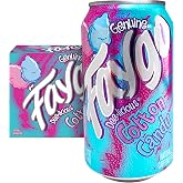 Faygo Cotton Candy Soda | Sweet Carnival Treat in a Can | 12-Pack of 12oz Cans | Vibrant, Caffeine-Free Soft Drink Bursting with Classic Blue Cotton Candy Flavor