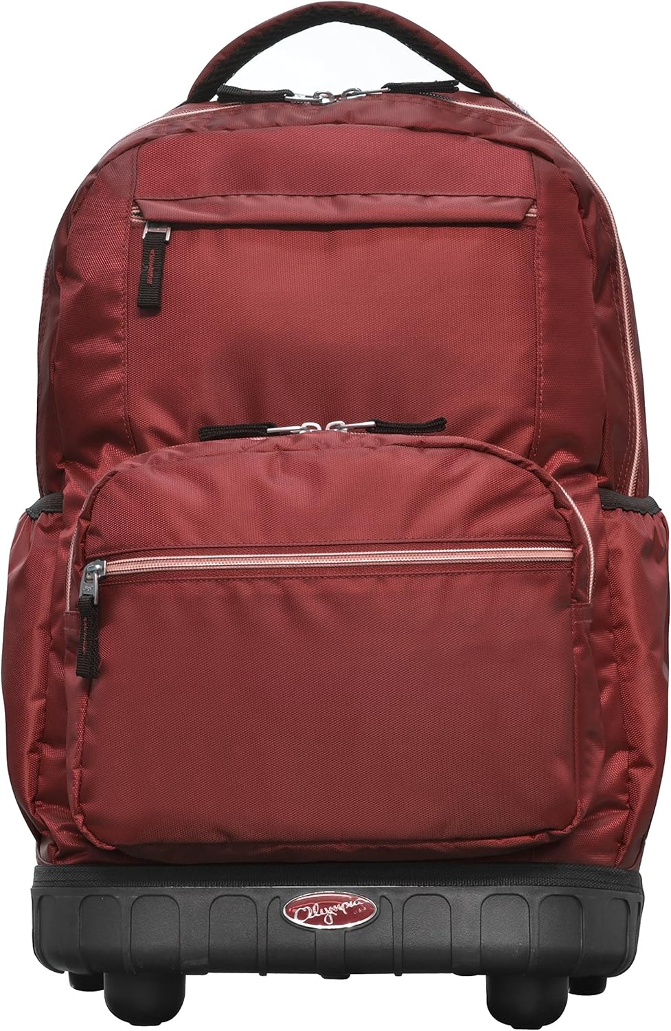 Olympia Unisex's Melody 19" Rolling Backpack, Burgundy, One Size