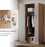 ELEGANT 3 Piece Bedroom Furniture Set - High Gloss White-Oak Wardrobe view 7