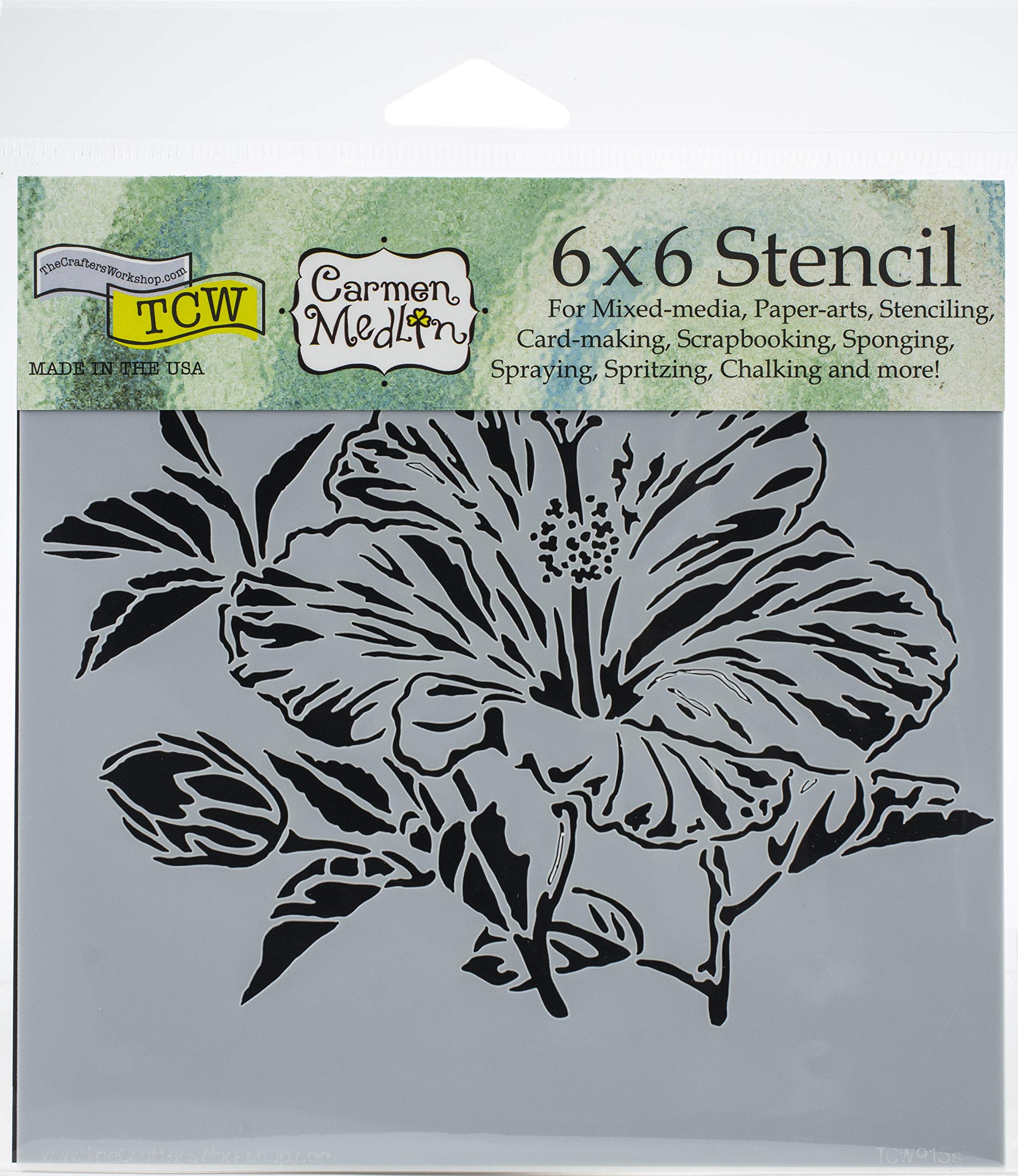 The Crafters Workshop TEMPLATES 6"X6" Hibiscus, One Size