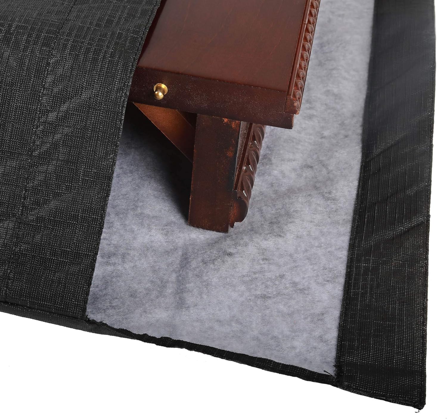 Sorefy Felt Lined Dining Table Leaf Storage Bag with Velcro Closure. Water Resistant and Scratch Resistant, 52" x 28", Black: Home & Kitchen