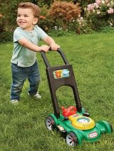 Little Tikes Gas 'n Go Mower Realistic Toy Had Throttle Beads Petrol Can view 5