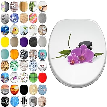 WC Sitz, viele schöne WC Sitze zur Auswahl, hochwertige und stabile Qualität aus Holz (Orchidee)