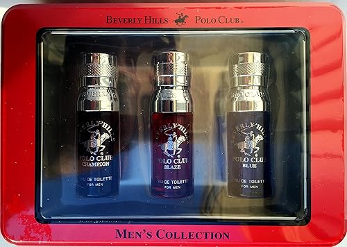 Beverly Hills Polo Club Men's Collection 3-Cologne Gift Set with