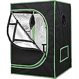JungleA Hydroponic Grow Tent Kit with Observation Window and Floor Tray for Home Plant Growing (24" x 24" x 36")