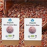 100% USDA Certified - Organic Thai Red Jasmine Rice 2 LB - Gluten Free - Whole Grain Superfood - from Thailand (2 LB)