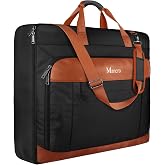 Mancro Carry On Garment Bags for Travel, Convertible Weekender Bag, Brown | Wrinkle-Free, Hanging Travel Suit Bags with Shoulder Strap, Large Waterproof Suitcase Luggage Bag for Men Women