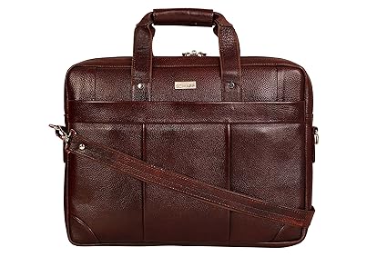 Scharf David Jones Corporate Envelope Leather 17Inch Professional Laptop Carry Case (AMB14B, Brown)