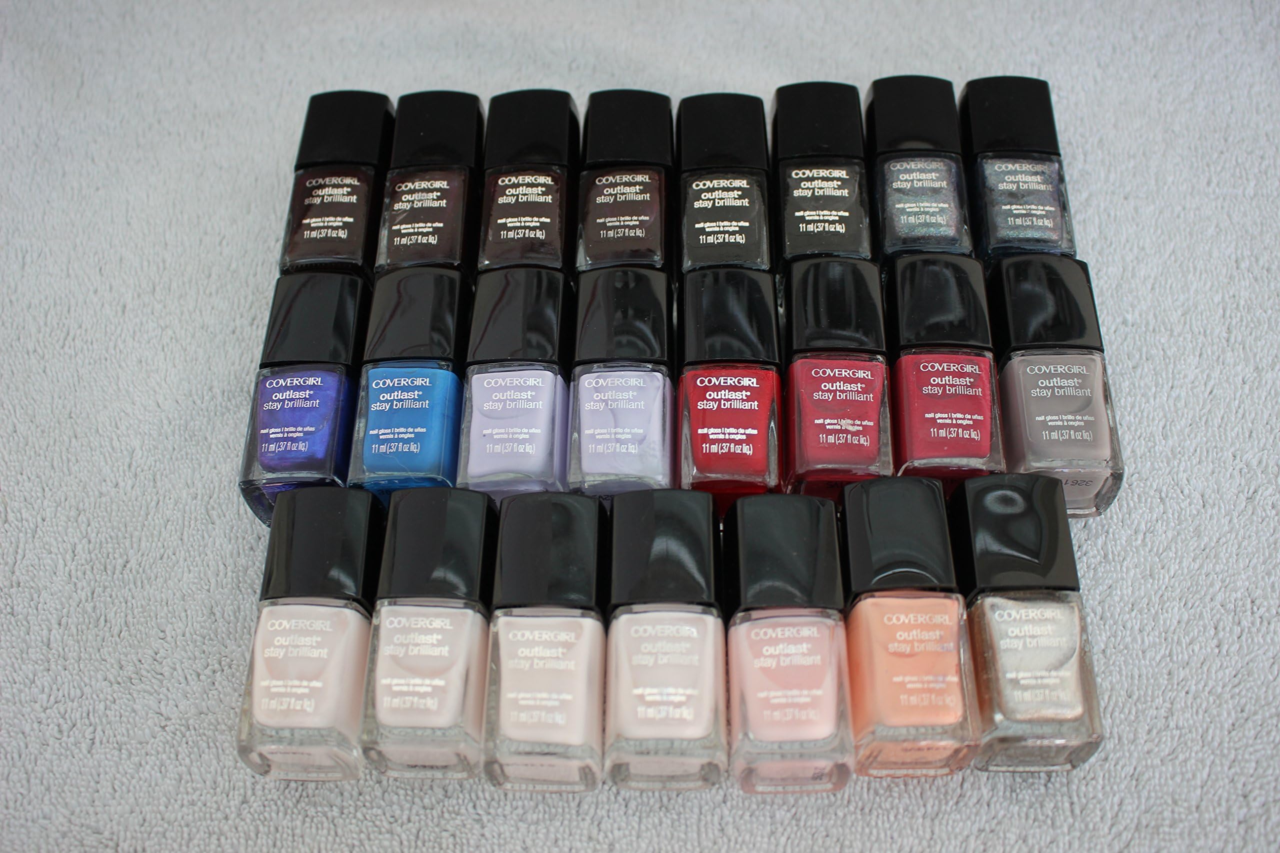 6 Pk, CoverGirl Outlast Stay Brilliant Nail Gloss, Neutral Colors, .37 Fl. Oz Each