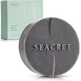 SEACRET Dead Sea Mud Soap Bar - Deep Pore Purifying &amp; Refining Facial Cleanser with Minerals and Witch Hazel, Natural Spa Bar for Normal to Oily Skin, SLS-Free, Fragrance-Free, 4.4 Oz / 125 g