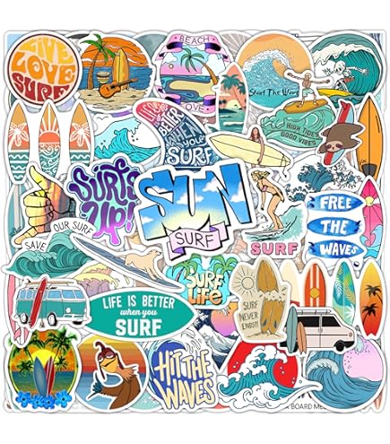 Amazon.com: 50pcs Wave Stickers Japanese Art Ocean Waves Stickers