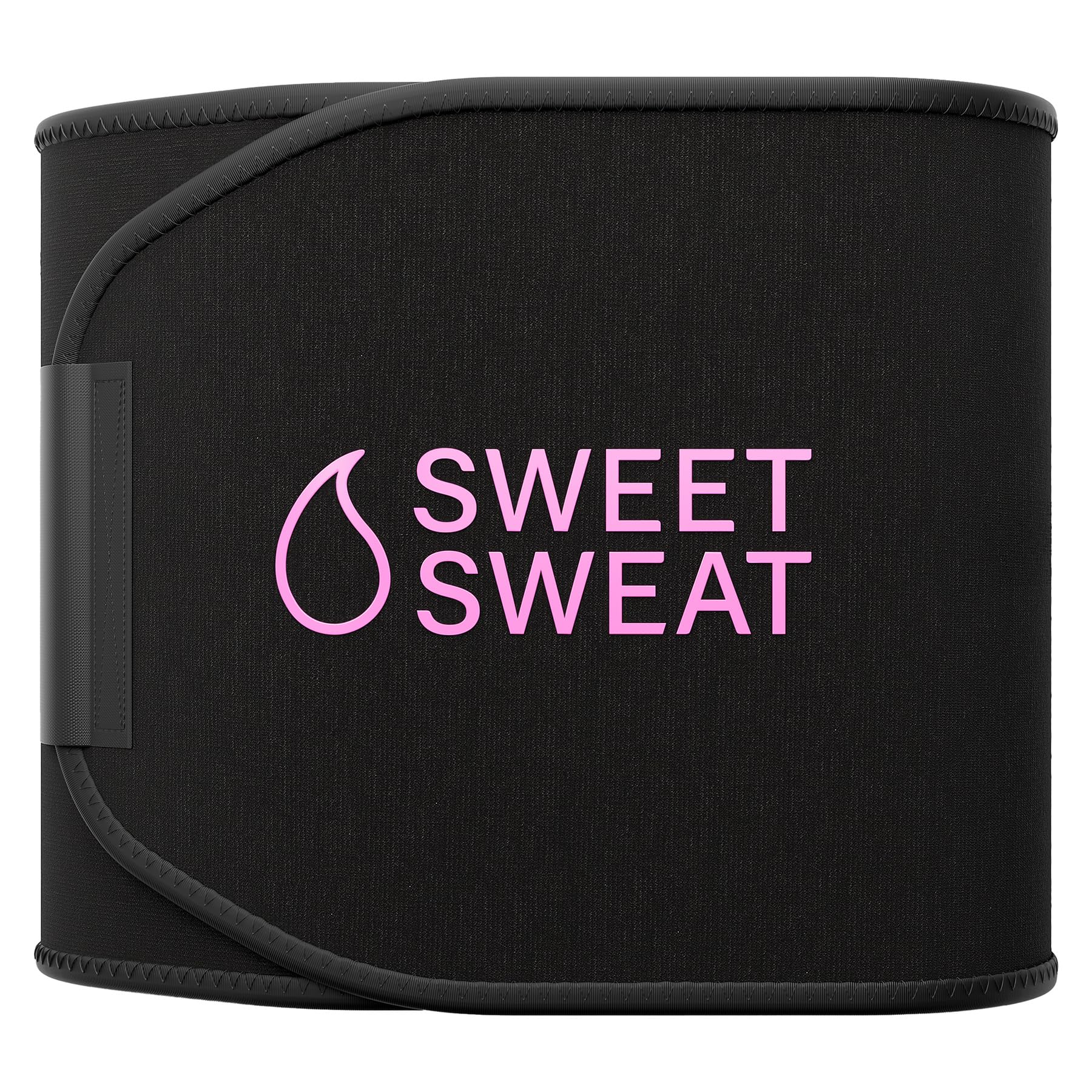 Sports Research Sweet Sweat Waist Trimmer Extra-Coverage (XC) - Premium Sweat Enhancing Fitness Band with More Belly Coverage - Adjustable Fit · Latex-Free Neoprene · More Coverage - Pink Logo (XL) Image