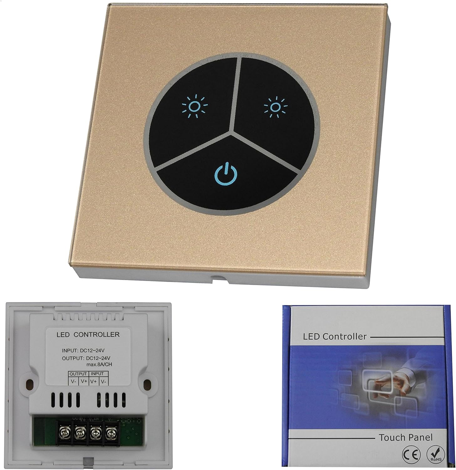 LED Dimmer Touch Panel (TM05) regulador 12 – 24 V: Amazon.es ...