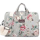 Canvaslove Rose Pattern Water Resistant Laptop Shoulder Messenger Bag for MacBook Pro 16 inch,15.6 inch and 15 inch-16 inch Laptop
