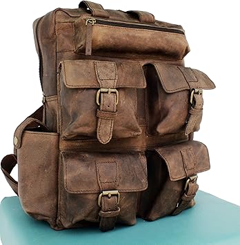men's leather backpack amazon