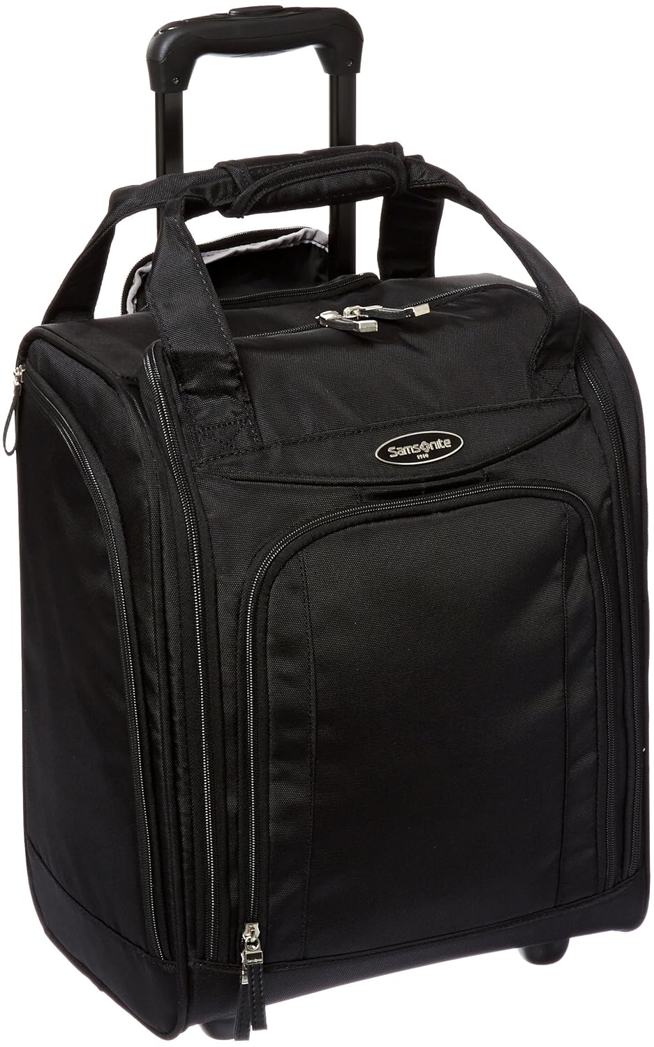 Wheeled Luggage Travel Airplane Under Seat Large Black, One Size
