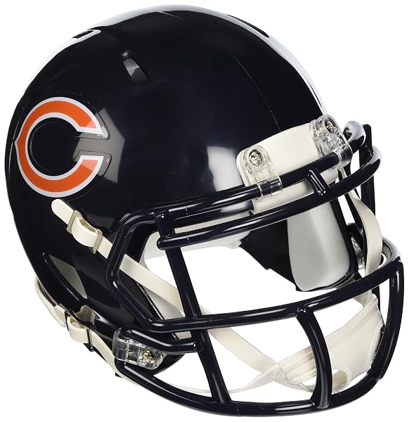 RIDDELL UNISEX ADULT RIDDELL NFL CHICAGO BEARS REVOLUTION SPEED MINI HELMET, TEAM COLOR, ONE SIZE US