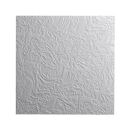 DECOSA Styropor Deckenplatten BERN in Putz Optik - Edle Deckenpaneele weiß - Dekor Paneele 50 x 50 cm - Decken Styroporpaneel
