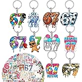 VALARTS Six Seven 67 Meme Keychains Kids