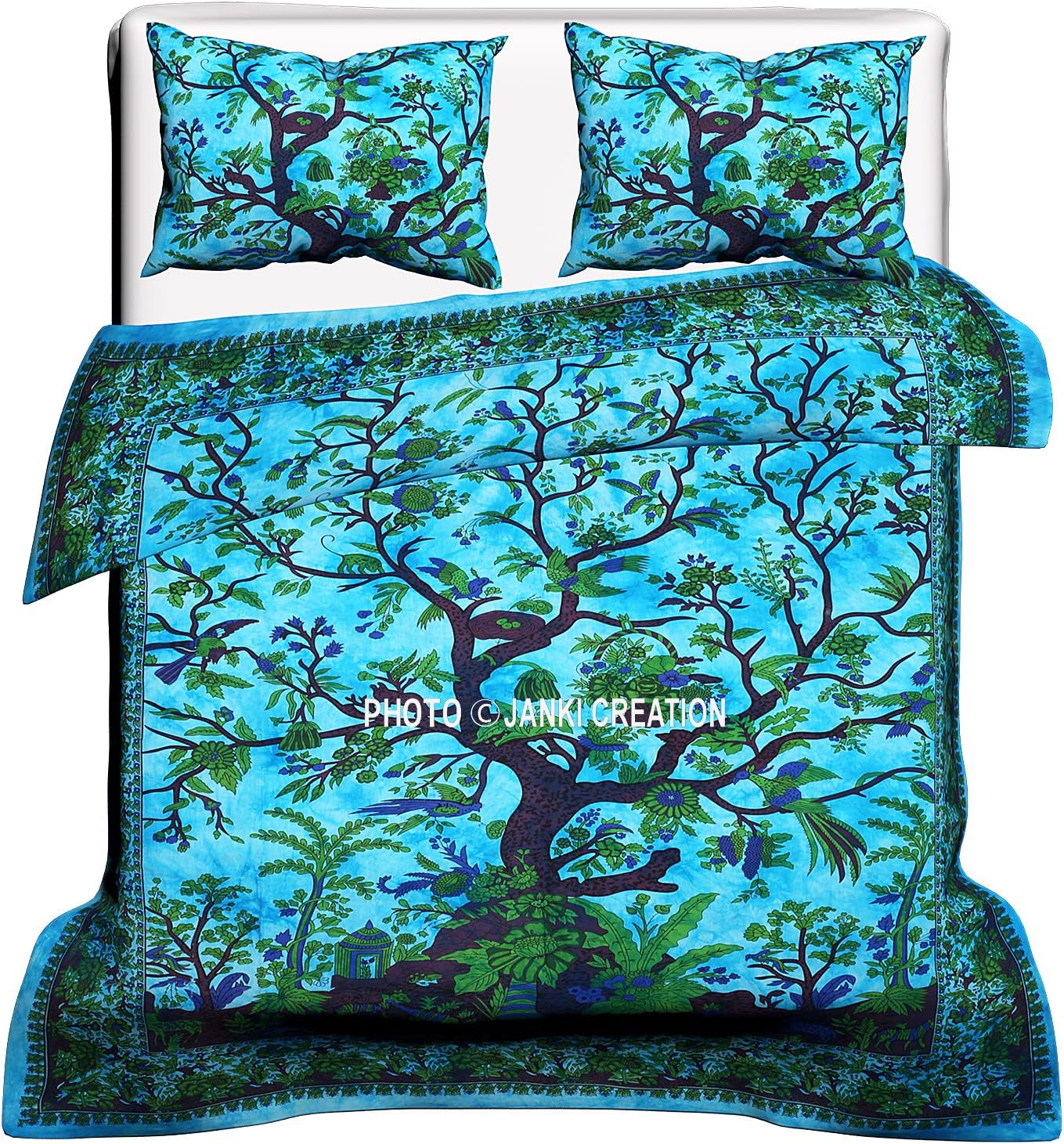 Tree Of Life Indian Cotton Duvet Cover, Duvet Cover , Comforter Set