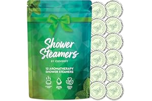 Cleverfy Shower Steamers for Aromatherapy - Menthol & Eucalyptus Set of 12 Shower Bombs